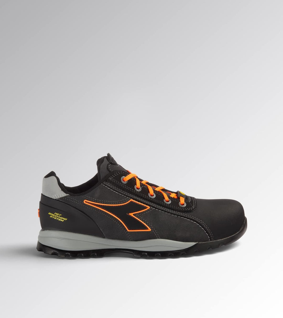 Diadora Herren Glove NET Low PRO S3 HRO SRA ESD, Asphalt Orange Fluo, 41 EU 41 EU Asphalt Orange Flu