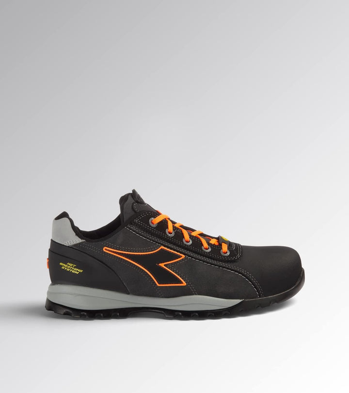 Diadora Herren Glove NET Low PRO S3 HRO SRA ESD, Asphalt Orange Fluo, 41 EU 41 EU Asphalt Orange Flu