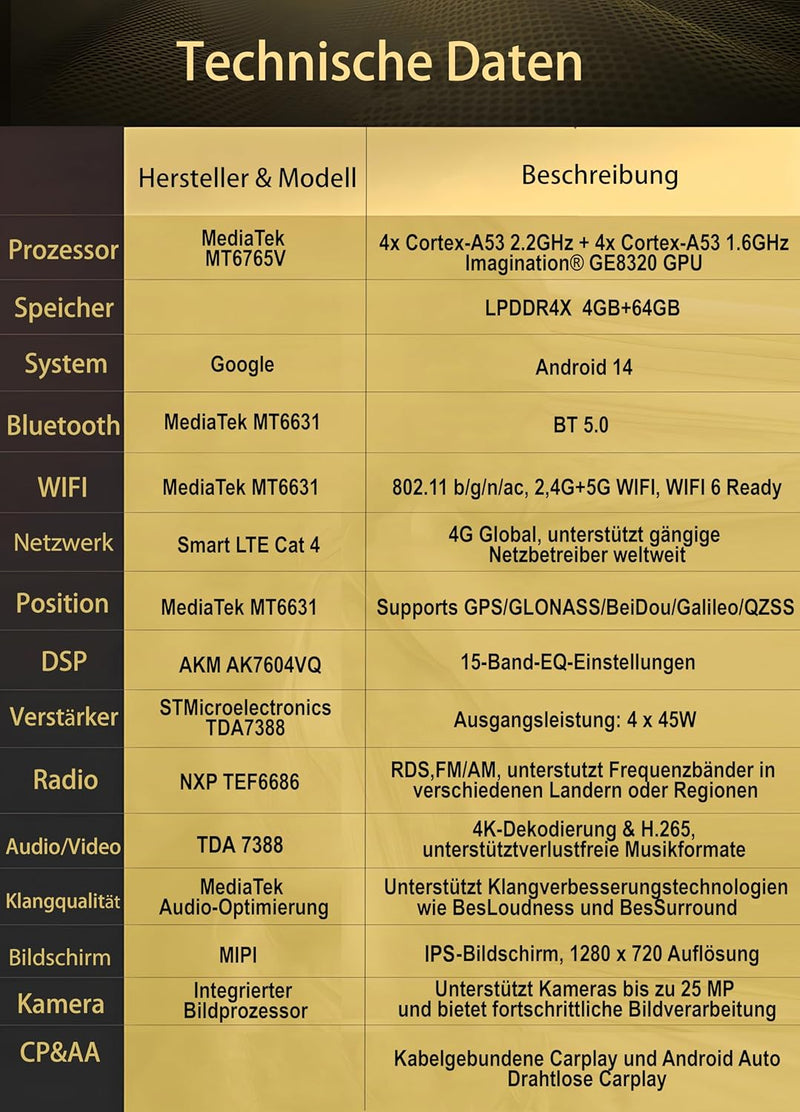 M.I.C. AV8V7LITE Android 12 Autoradio mit navi Ersatz für VW Golf t5 touran Passat Skoda Octavia SEA