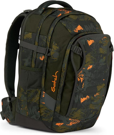 satch match Schulrucksack ergonomisch, erweiterbar auf 35 Liter, extra Fronttasche Jurassic Jungle -