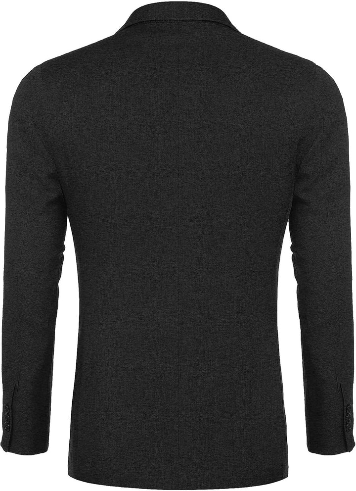 COOFANDY Herren Freizeit Sakko Sportlich Regular Fit Blazer Business Anzugjacke EIN Knopf XL A-tiefe