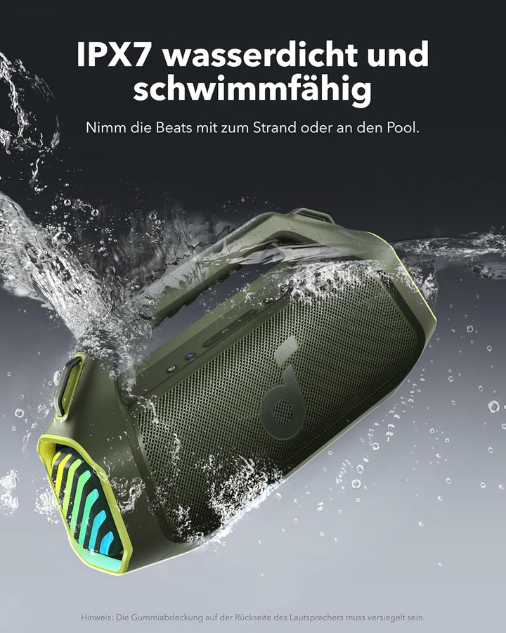 soundcore Boom 2 Plus Outdoor Lautsprecher, 140W, 2+2 Channel, BassUp 2.0, 20h, Schnellladung, IPX7