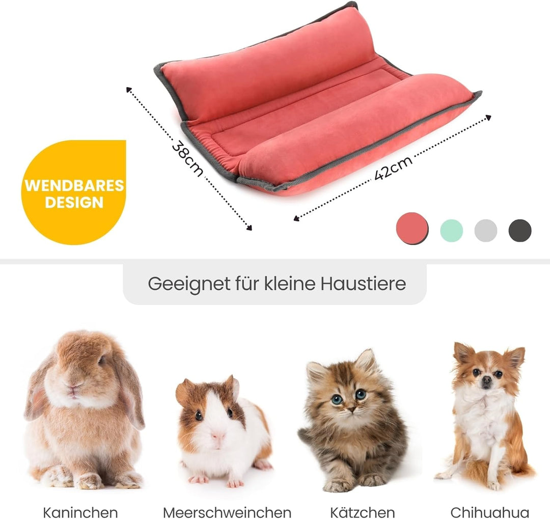 Kaninchen Bett – Zweiseitiges Waschbares Kaninchenkissen, Matte für Junge Katzen, Meerschweinchen un