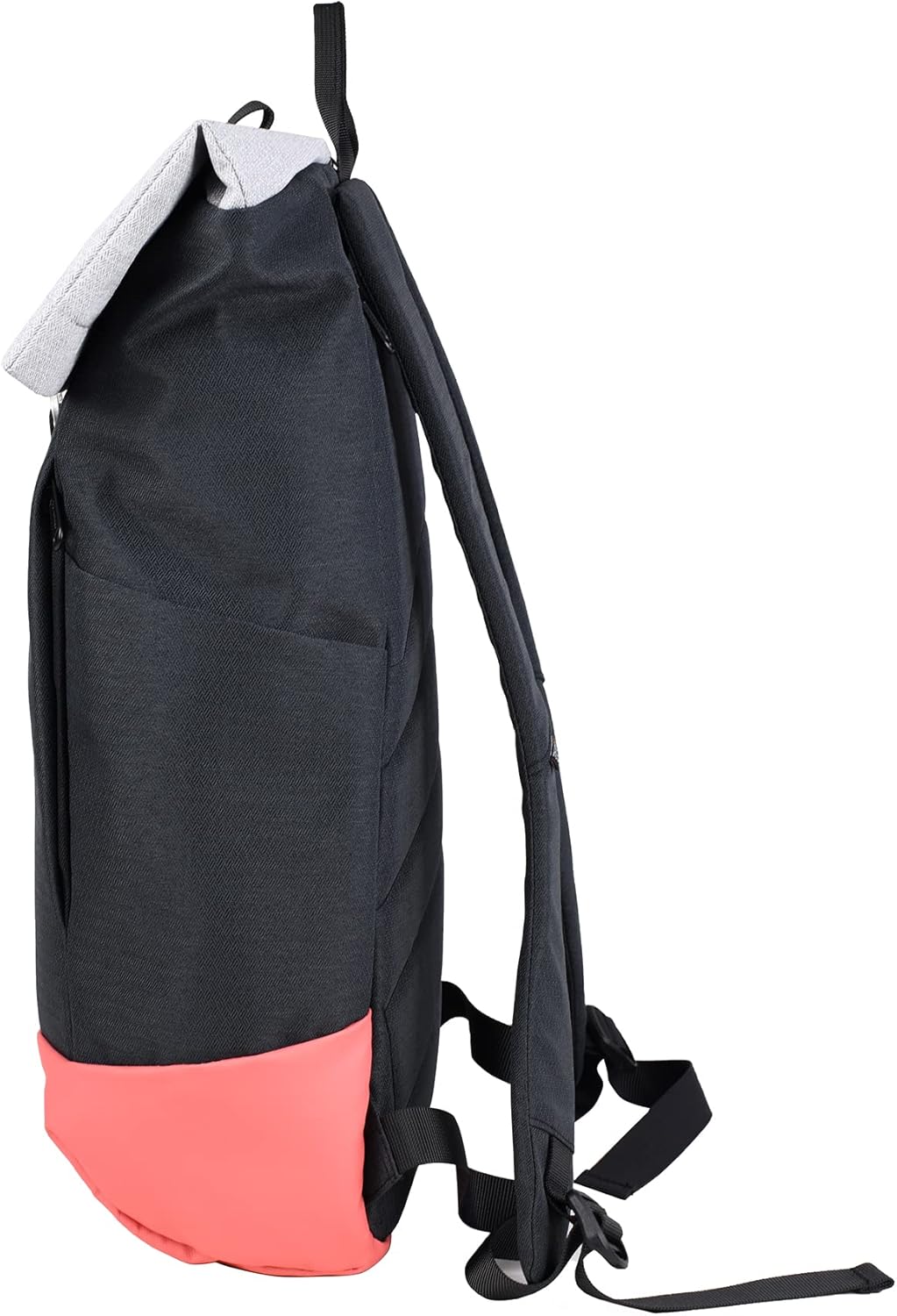 Bevantage Rolltop-Rucksack Wasserdichter Damen-Herren-Kurierrucksack Zweifarbiger PU-Radsport-Tagesr