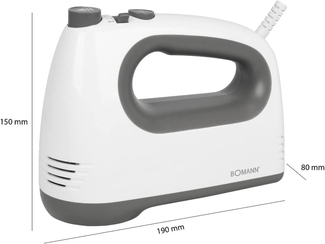 Bomann® Mixer | kraftvoller 400 Watt-Motor | Handmixer | Turbostufe & 5 Geschwindigkeitsstufen | Han