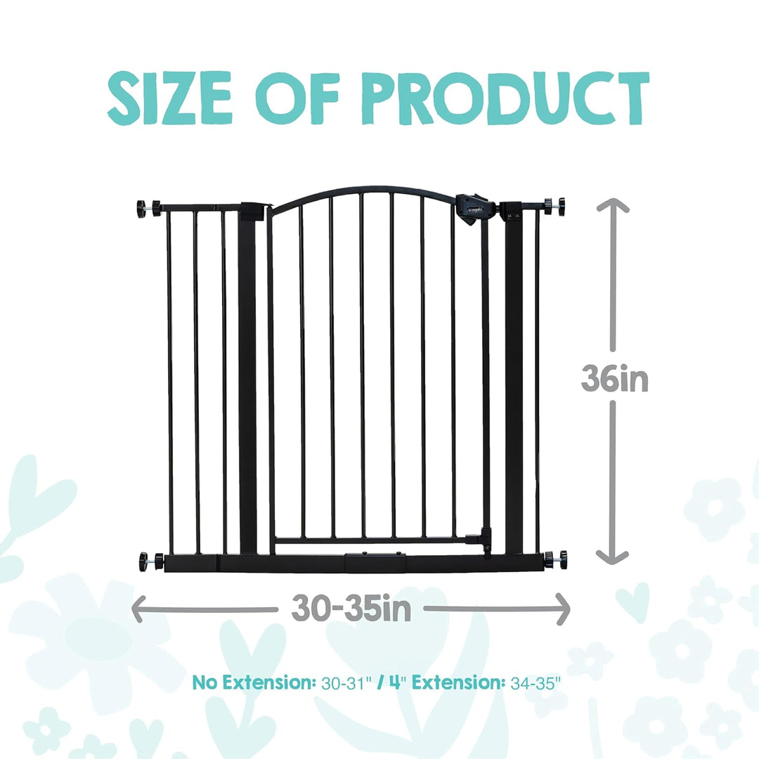 Regalo Arched Decore Easy Step Extra Tall Baby Gate, Extra Tall