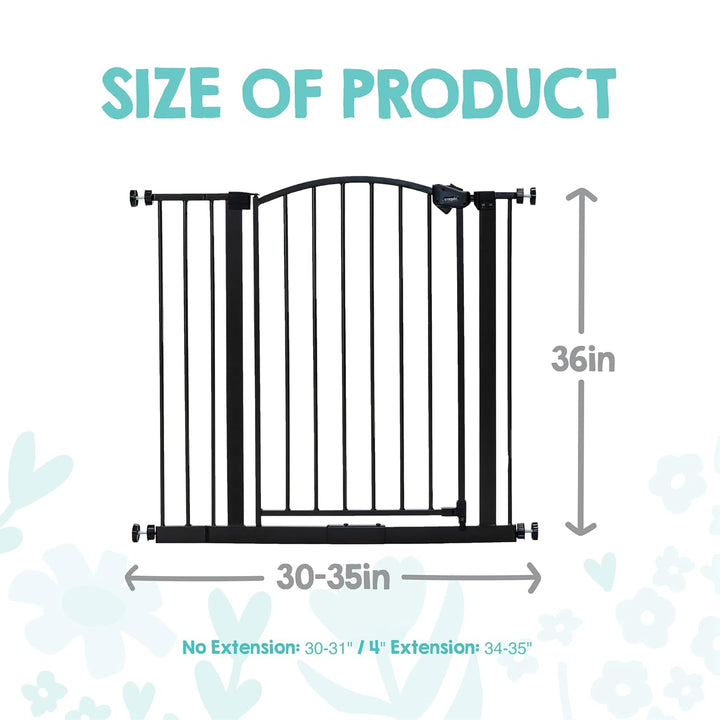 Regalo Arched Decore Easy Step Extra Tall Baby Gate, Extra Tall
