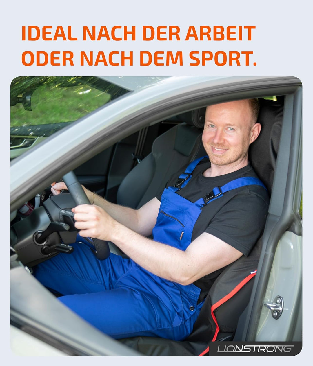 LIONSTRONG® Autositzschoner Vordersitz universell kompatibel [WASSERDICHT] - Autositzbezüge Vordersi