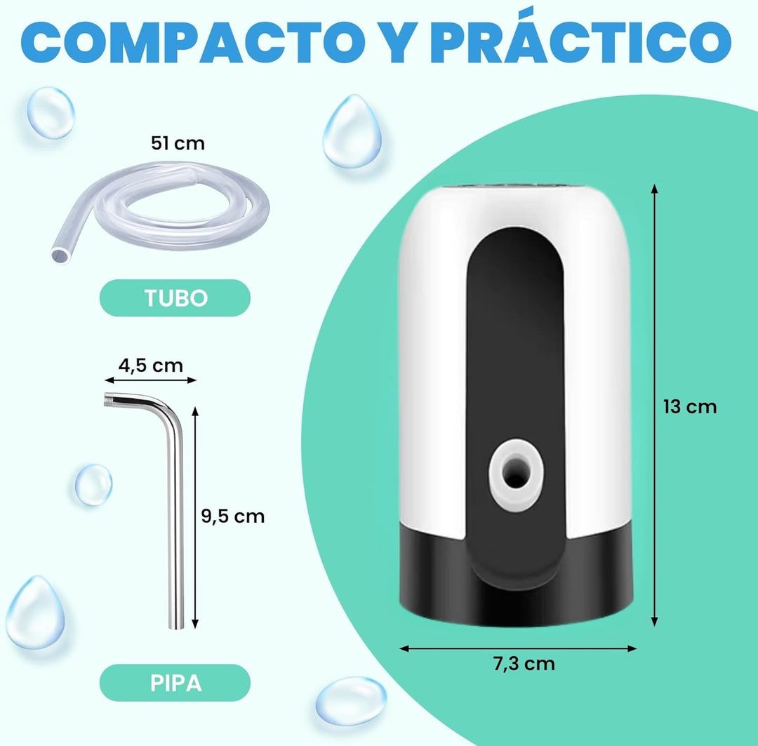 Wasserspender, elektrischer Wasserhahn für Kaltwasserkanister, Dosierpumpe mit zwei Adaptern, 5,7 l,