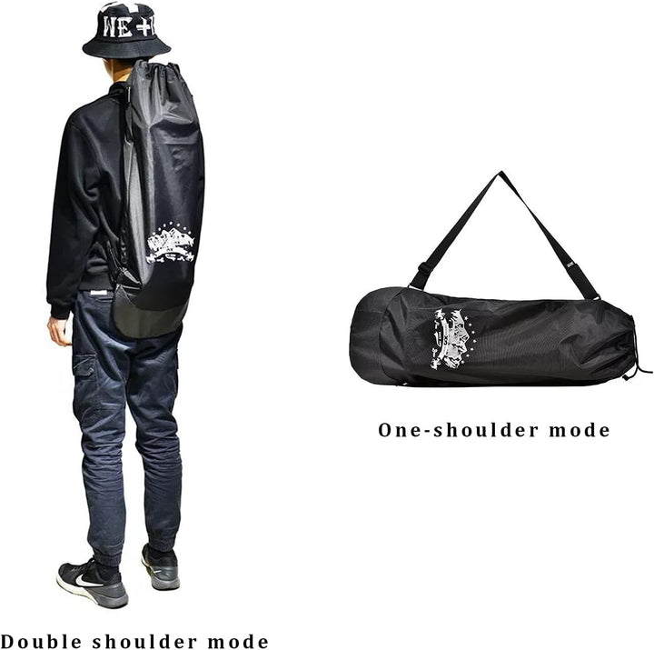 xxiaojun Skateboard Backpack,Double-Warped Electric Land Surfboard,Foldable Waterproof Travel Skateb