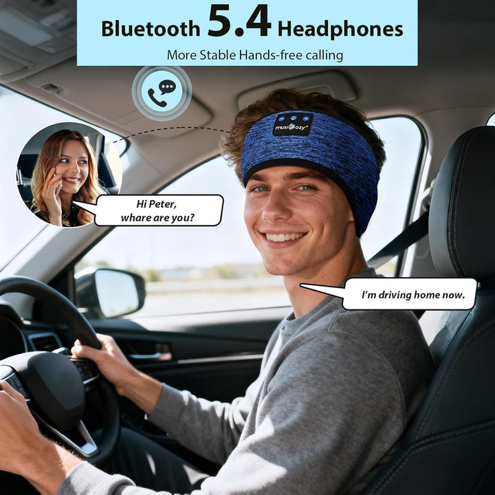 MUSICOZY Schlafkopfhörer Bluetooth 5.4, Bequem &amp; Ultraleicht Stirnband kopfhörer zum Schlafen mit Hi