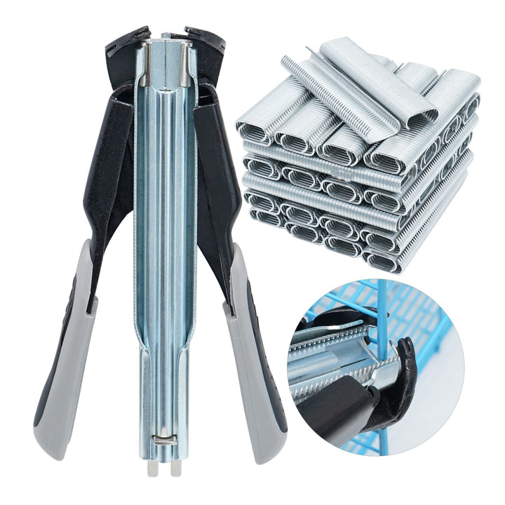 Hog Ringzange Set Multifunktionale Automatische Sparschweinzange mit 2500 C-NäGeln, Geeignet für Zuc