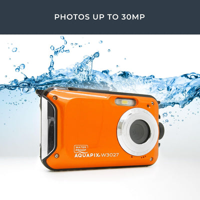 Aquapix W3027 'Wave' Unterwasserkamera, wasserfest bis 3 m, 2.7" Display, bis zu 30 MP Auflösung, 4X