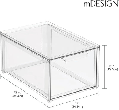 mDesign Aufbewahrungsbox für das Badezimmer – stapelbarer Make-up Organizer aus Kunststoff – praktis