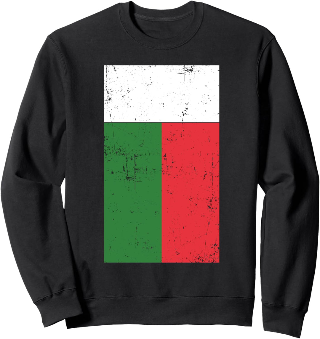Madagascar East Africa Antananarivo Distressed Flag Sweatshirt