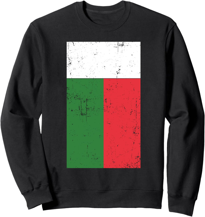 Madagascar East Africa Antananarivo Distressed Flag Sweatshirt