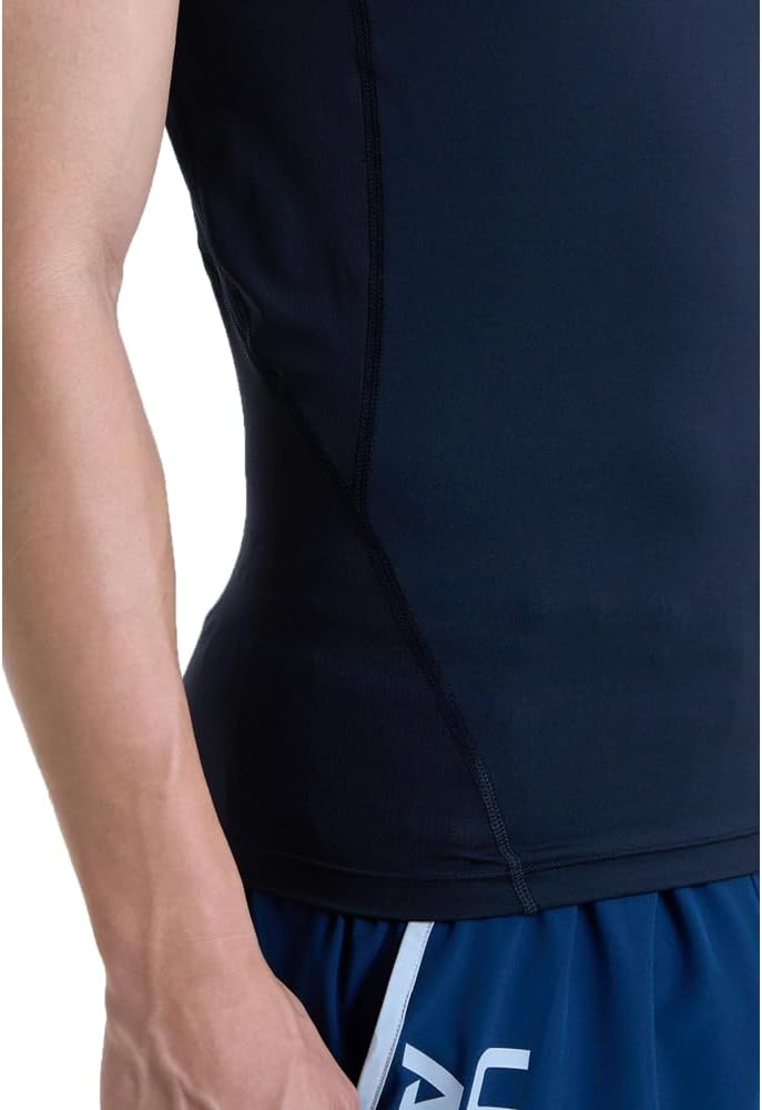 Under Armour Men's HeatGear Armour Compression Mock Sleeveless , Black (001)/White , X-Large