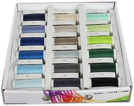 Ackermann 36 Farben x 200m UNIVERSAL 120 NÄHGARN (Allesnäher) in handlicher Box. Nähgarnsortiment, -