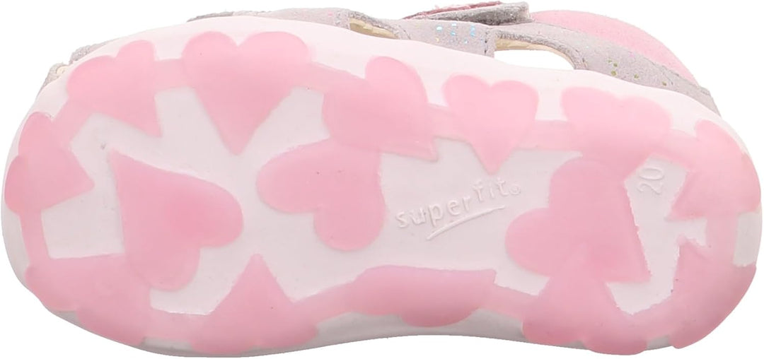 Superfit Baby - Mädchen Fanni Sandale 28 EU Hellgrau Rosa 2510, 28 EU Hellgrau Rosa 2510