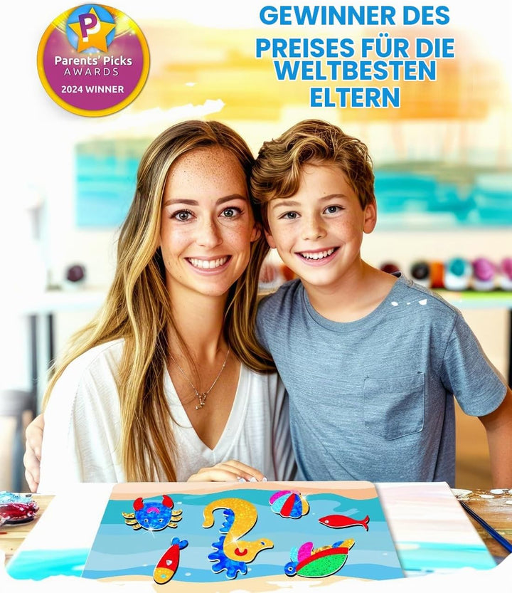ZMLM Bunte Folie Kinderspielzeug - Ocean World &amp; Animals Spielzeugset - Kunst &amp; Bastelbedarf für 4+