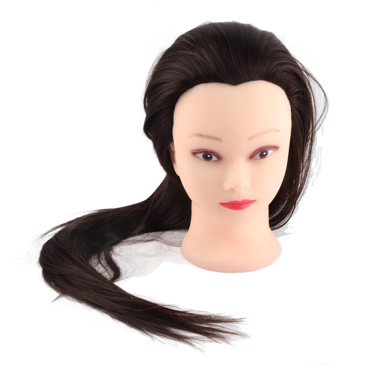lyrlody 24-Zoll-Friseur-Übungskopf-Modellschaufensterpuppe aus 30% Echtem Haar Zum Schneiden, Flecht