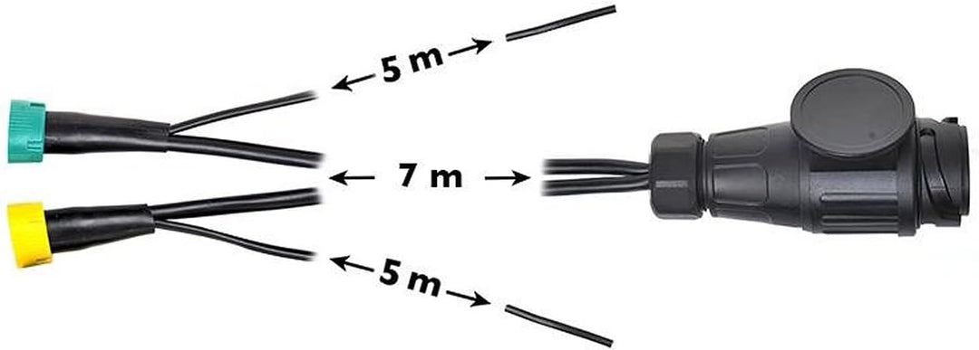 ProPlus Kabelsatz 7M mit Stecker 13-polig und 2X Steckverbinder 5-polig + 5M DC, 28 Single, Single