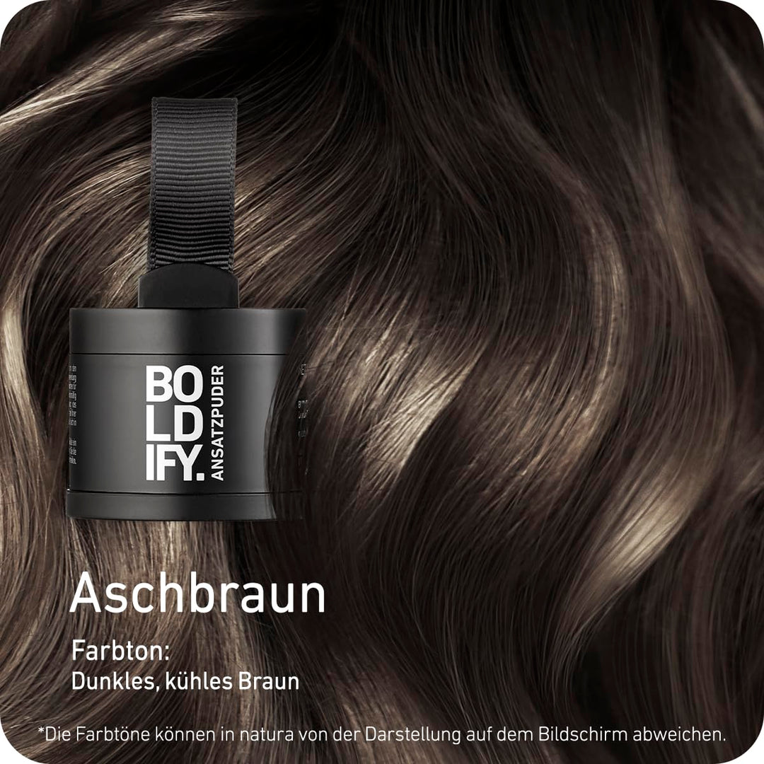 BOLDIFY Ansatzpuder 4g - Haar Concealer zur Haarverdichtung für Frauen und Männer, Grauabdeckung für
