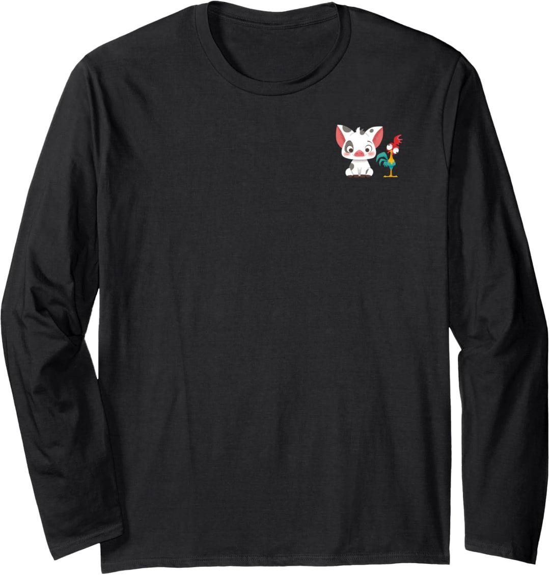 Disney Moana Pua And Hei Hei Cartoony Langarmshirt