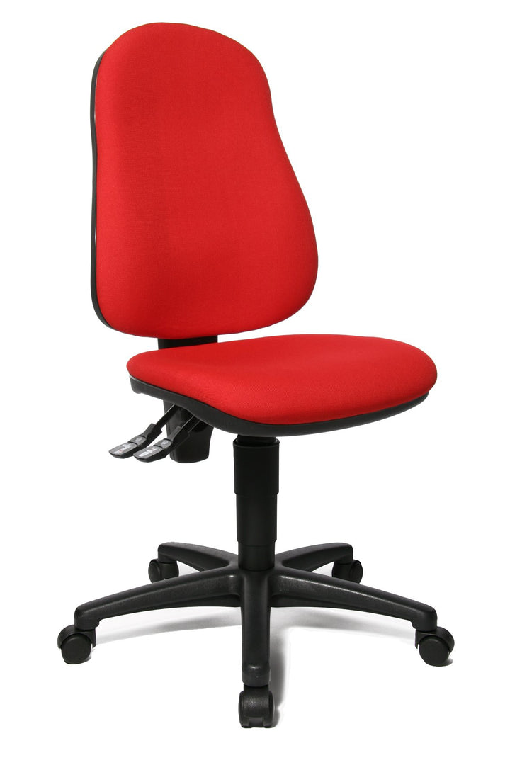 Topstar Point 60, Bürostuhl, Schreibtischstuhl, Stoff, rot, 54 x 47 x 109 cm, Rot
