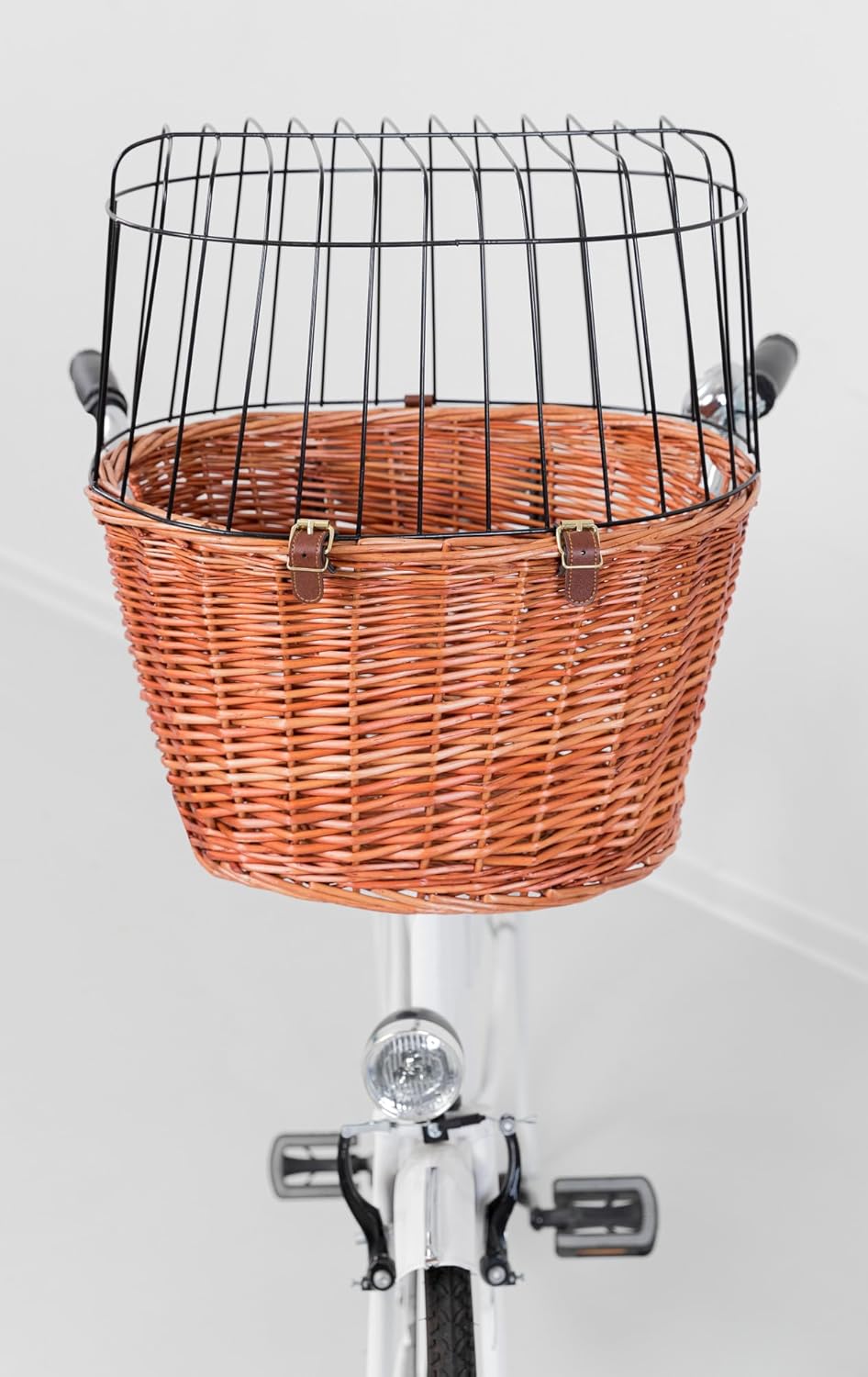 TRIXIE Hundekorb für das Fahrrad vorne bis 5 kg 44 × 48 × 33 cm - gewobener Hundefahrradkorb für den