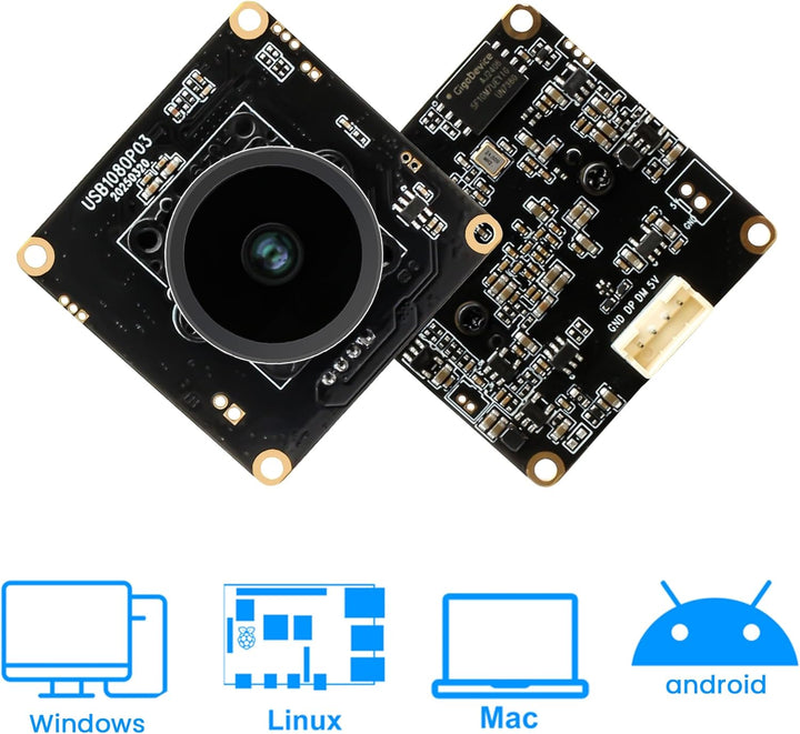 Svpro 1080P Low Light USB-Kameramodul, 0,0001 Lux Starlight-Webcam-Board, M16-Objektiv, F1,0, 110 Gr