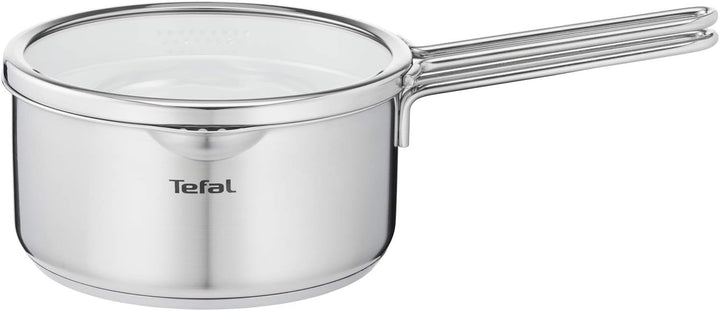 Tefal Nordica H852SA55 Stahl-Topfset mit Deckel 10-teilig, Topf: 18/20/24 cm, Kochtopf hoch 22cm, Ro