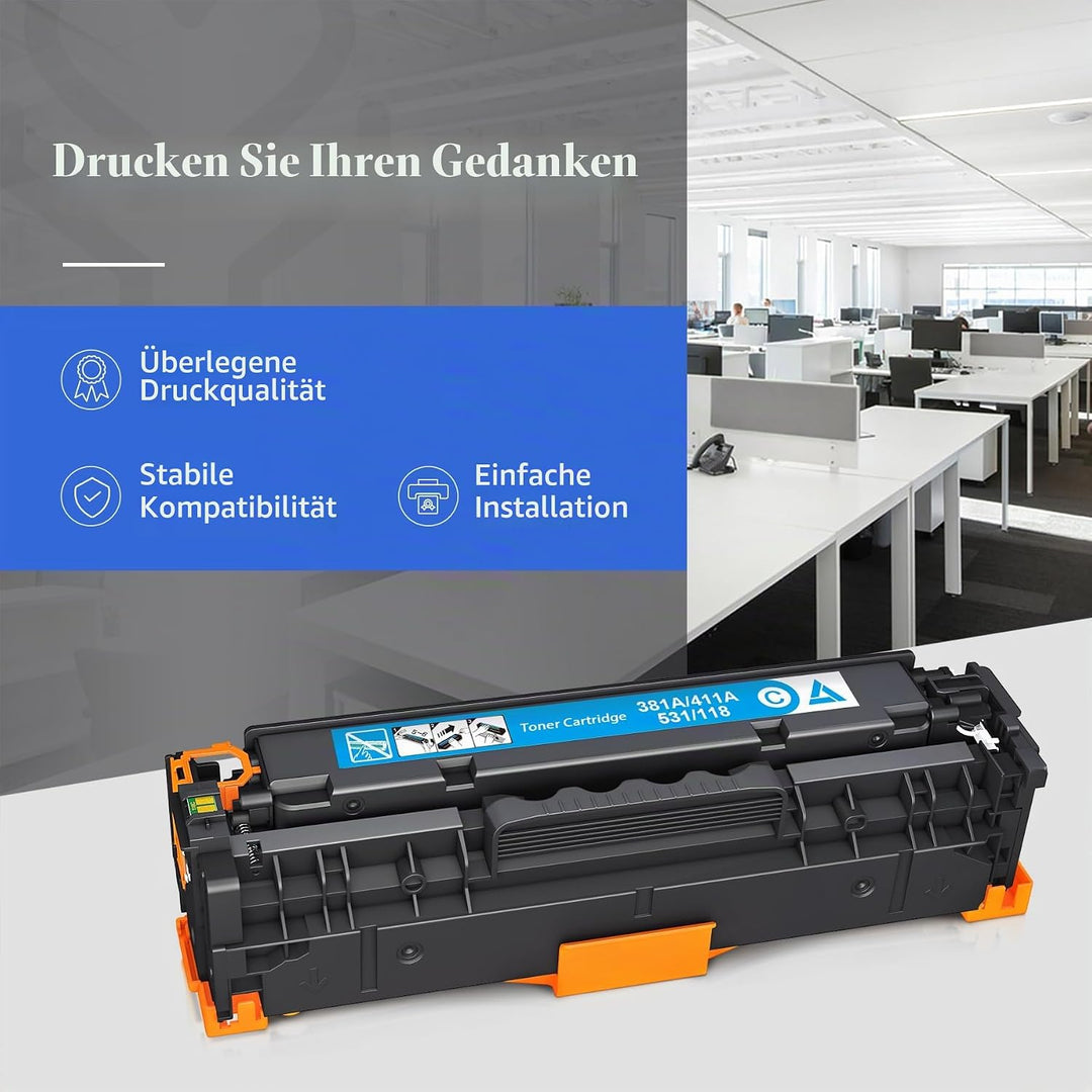 STAROVER Wiederaufbereitet Toner für HP 305X CE410X 305A CE411A für HP Laserjet Pro Color MFP M475dw