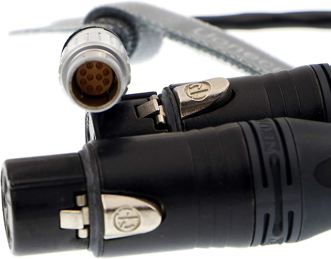 Uonecn 10 Pin auf Dual XLR 3 Pin Female Plug Breakout Cable for Atomos Audio Splitter Cable for Shog