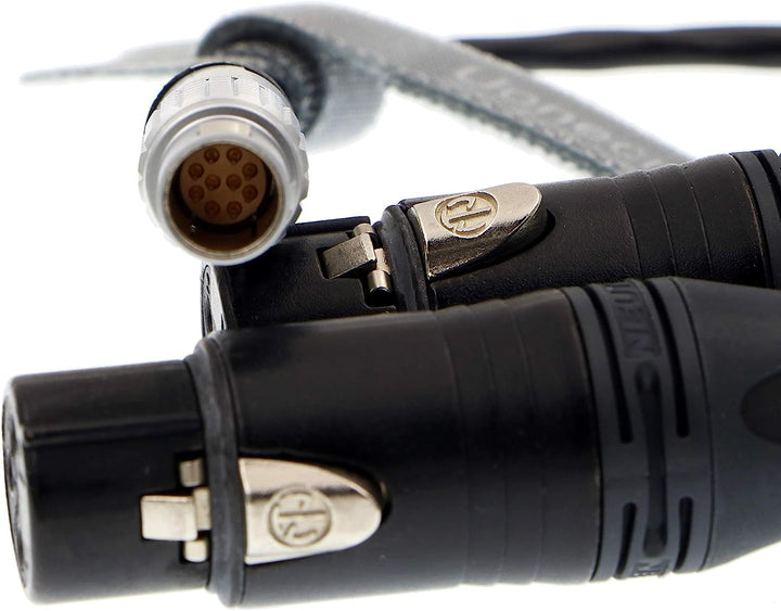 Uonecn 10 Pin auf Dual XLR 3 Pin Female Plug Breakout Cable for Atomos Audio Splitter Cable for Shog