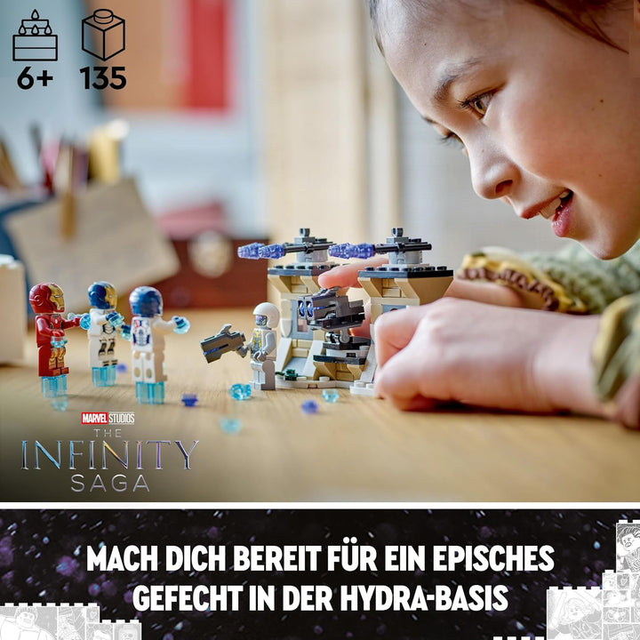 LEGO | Marvel Iron Man & Iron Legion vs. Hydra-Soldat - Avengers Spielzeug - Kreatives Spielset für