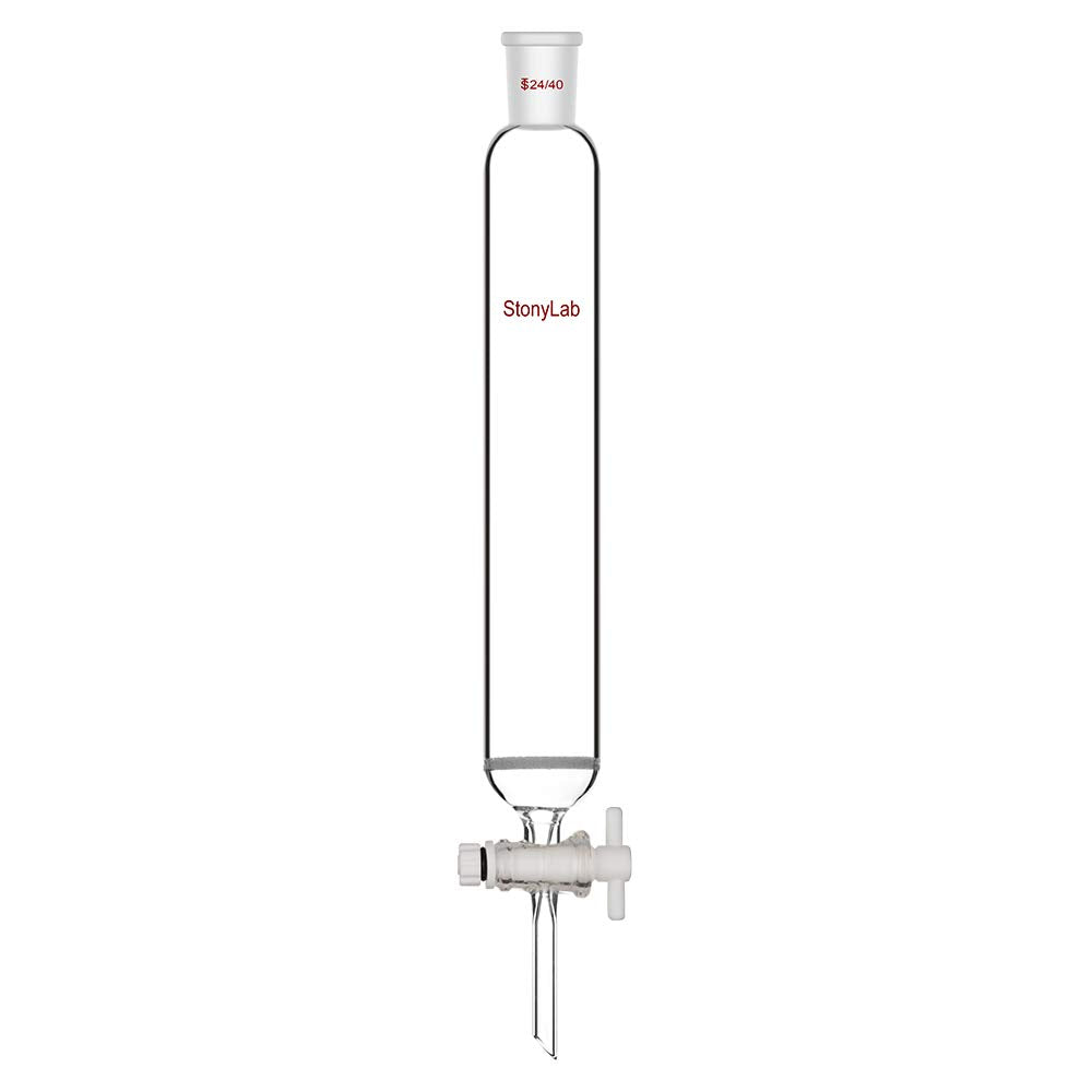 stonylab Chromatographie Säule aus Borosilikatglas, Chromatography Column 24/40 Gelenk Chromatograph