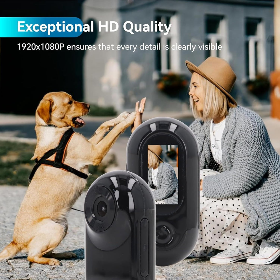 ciciglow Haustier-Halsband-Kamera, 0,96 Zoll HD Kleine Hunde- und Katzen-Action-Kamera, Körperkamera