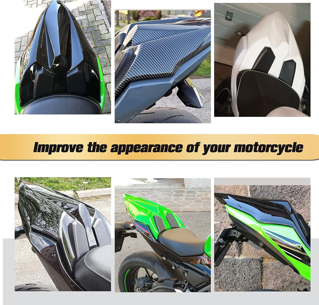 Replacement for Ninja650 Z650 Sitz Abdeckung Hinten Sozius Harte Solo Sitz Gugel Buckel für Ninja 65
