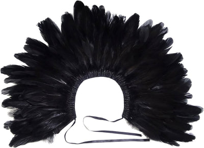 keland Gothic Feder Achselzucken Schal Poncho Halloween Party Kostüm Epauletten Fliege Krawatte Krag