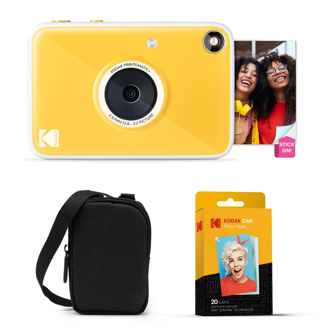 Kodak Printomatic+ Sofortbild Digitalkamera Starter-Set mit Tasche und 20er Zink-Fotopapier – 10MP,