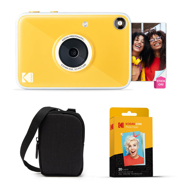 Kodak Printomatic+ Sofortbild Digitalkamera Starter-Set mit Tasche und 20er Zink-Fotopapier – 10MP,