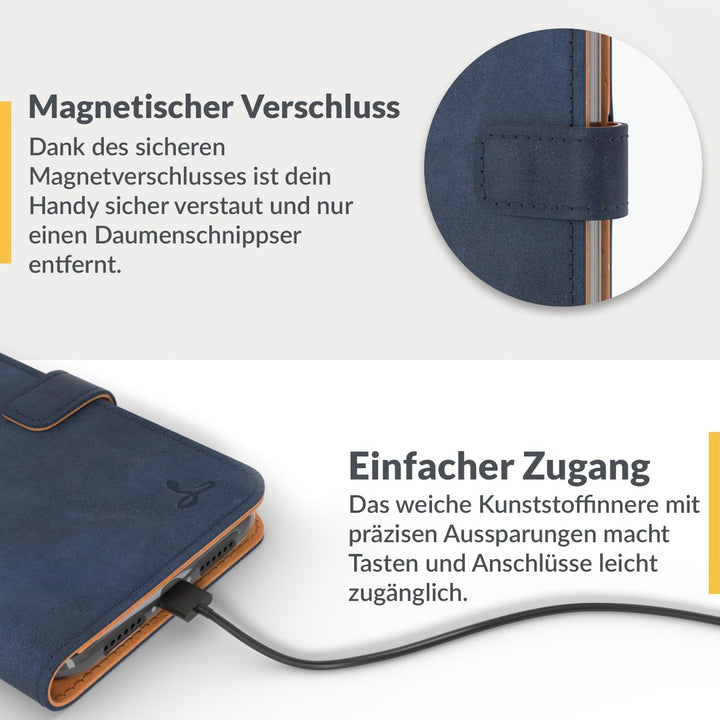 Snakehive iPhone 11 Hülle Leder | Stylische Handyhülle mit Kartenhalter & Standfuss | Handyhülle Sch