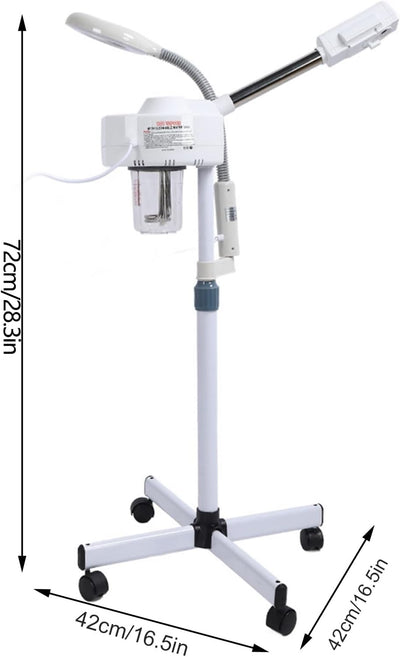 Cocoarm 2 in 1 Professionelle Gesichtsdampfer und 5X LED Lupenleuchte Dampfgerät Bedampfer mit Lupen