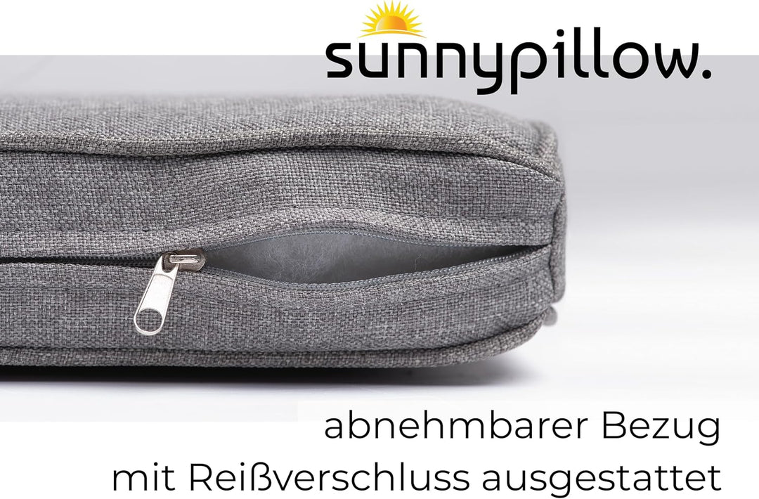 sunnypillow 4er Set Stuhlkissen wasserdicht UV-lichtecht 50 x 50 x 5cm - Polsterauflage Auflage für