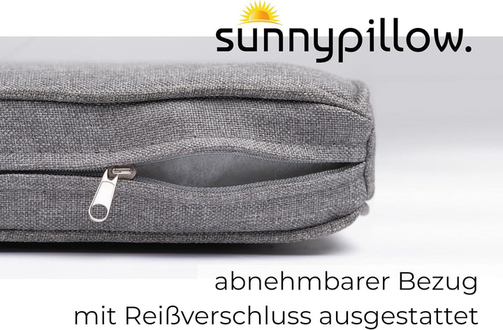 sunnypillow 4er Set Stuhlkissen wasserdicht UV-lichtecht 50 x 50 x 5cm - Polsterauflage Auflage für