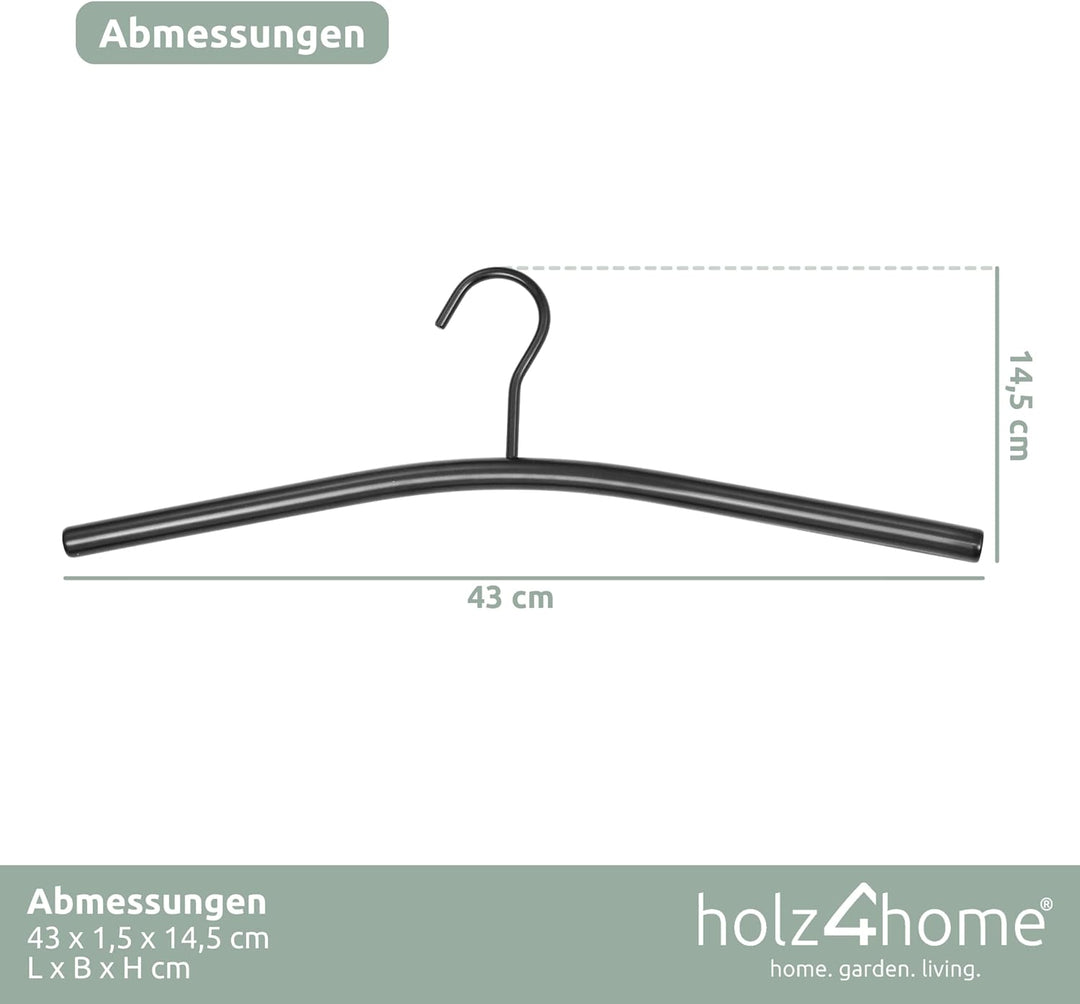 holz4home® Kleiderbügel aus Metall 3 Stück I Metallkleiderbügel Kleiderhaken im 3er Set für Garderob