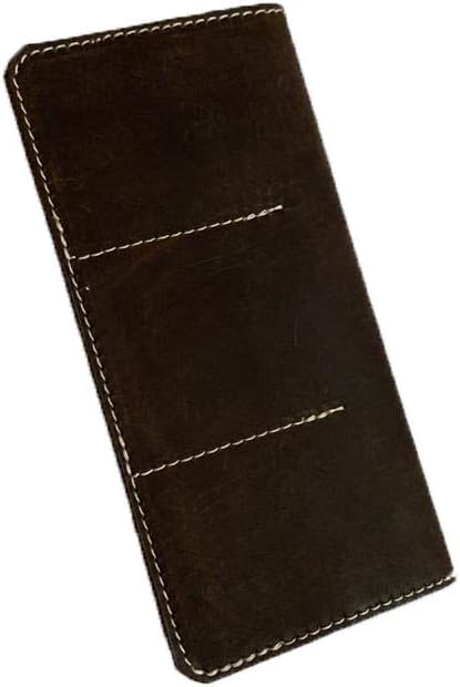 Echtes Luxusleder, handgefertigt, rustikaler Vintage-Stil, Passschutz, Kreditkartenhalter, Feldnotiz
