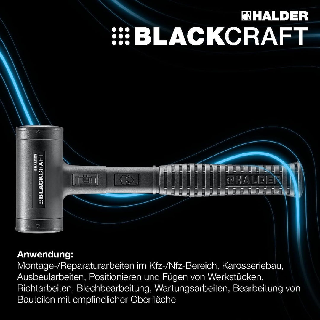 HALDER BLACKCRAFT-Aktionsbox KFZ, BLACKCRAFT-Schonhammer D60 plus Magnethalter | 3379s004