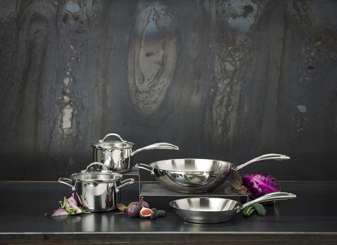SCANPAN STS Edelstahl-Pfannen Set 20+28 cm | Multifunktionale Pfannen Induction mit Aluminiumkern, S